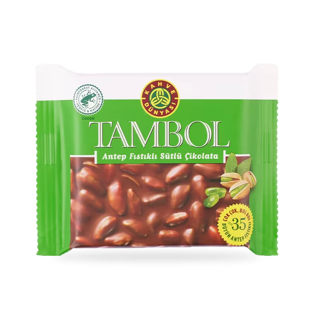 Kahve Dünyası Tambol Antep Fıstıklı Sütlü Çikolata 77 g