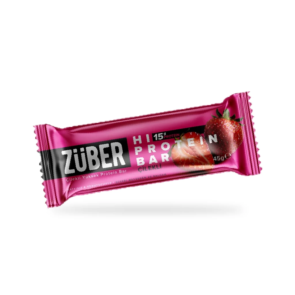 Züber Hi Protein Bar Çilekli 45 g