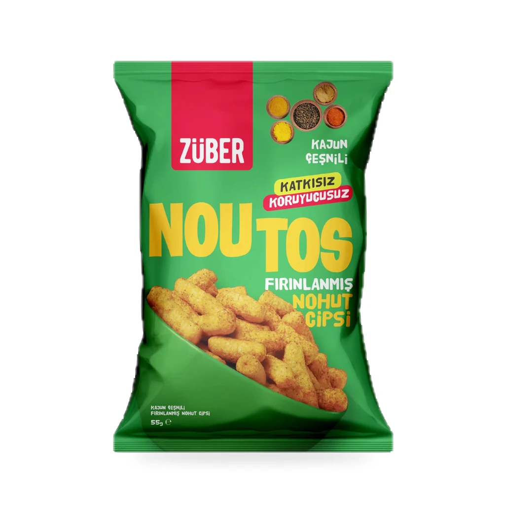 Züber Noutos Kajun Çeşnili Nohut Cipsi 55 g
