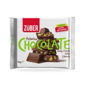 Züber Pistachio Antep Fıstıklı Sütlü Çikolata 42 g