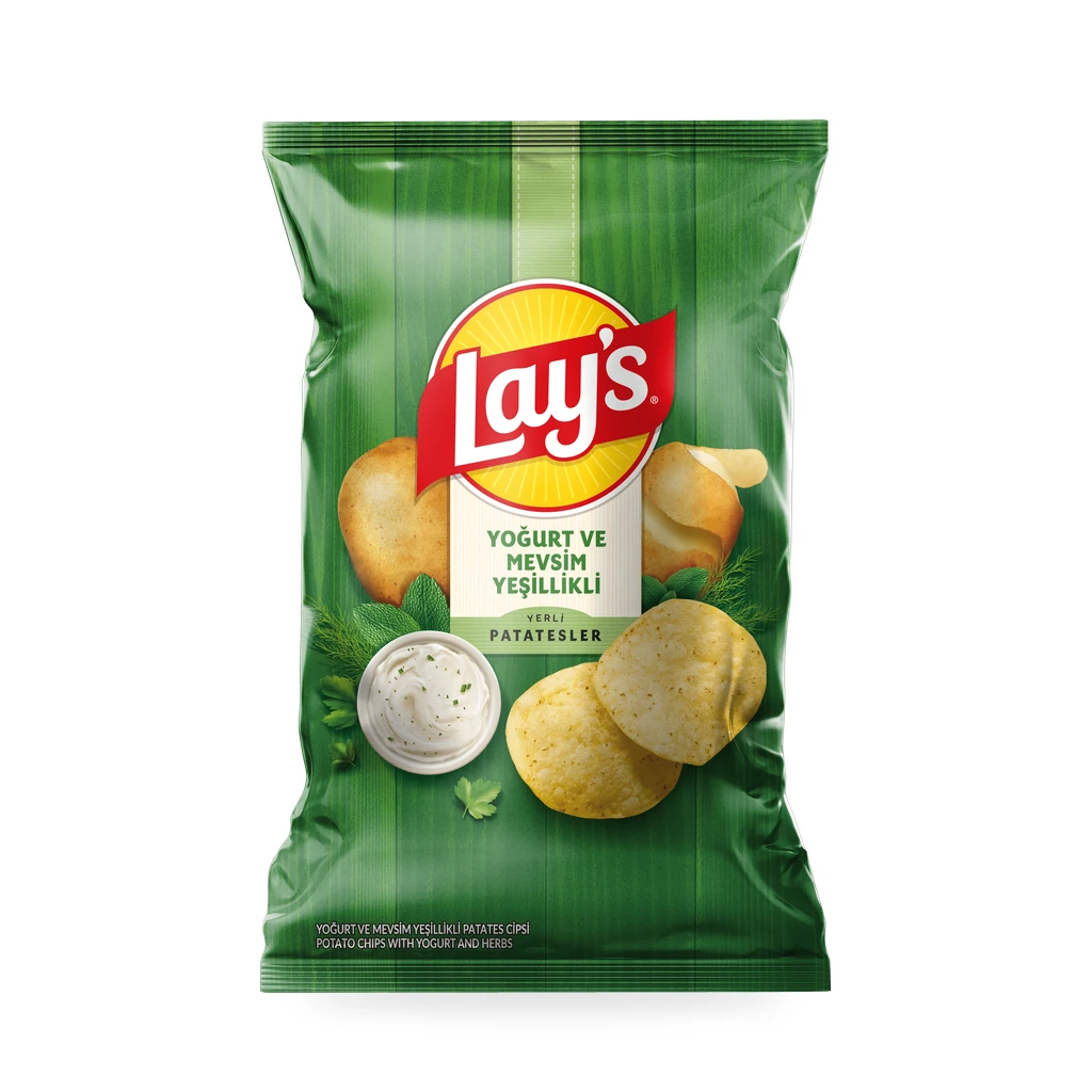 Lay's Yoğurt ve Mevsim Yeşillikli Patates Cipsi Süper Boy 100 g